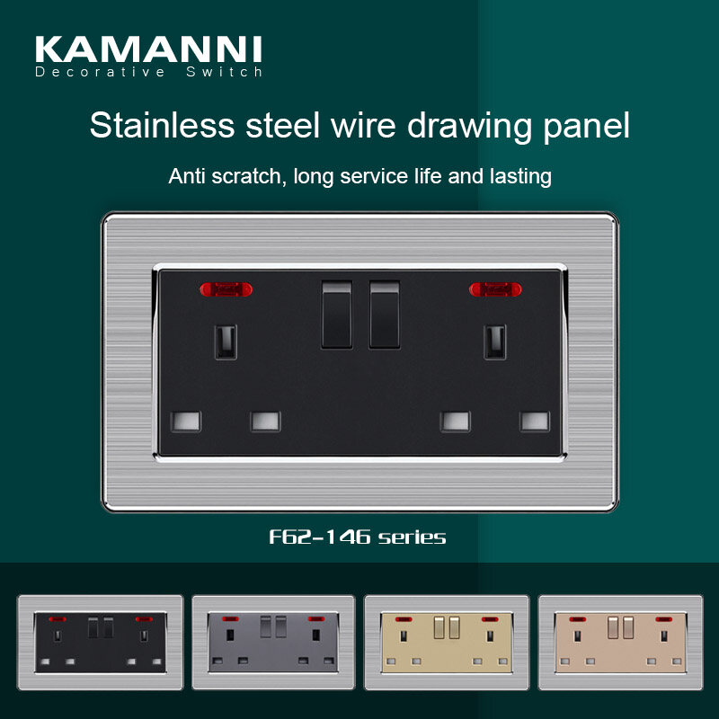 Kamanni công tắc nguồn gắn tường công tắc đèn hiện đại ổ cắm mk 13a ổ cắm soket thông dụng ổ cắm 3 chân ổ cắm có ổ cắm điện usb công tắc lampu suiz bật tắt cửa hàng chính hãng