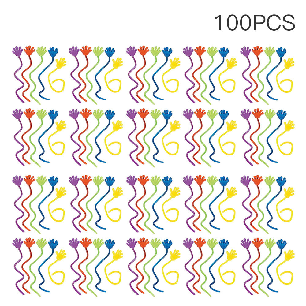 100Pcs/Set Classic Sticky Hands Palm Toys Funny Gadgets Practical Jokes Squishy Party Prank Gifts Novelty Gags Toys For Children