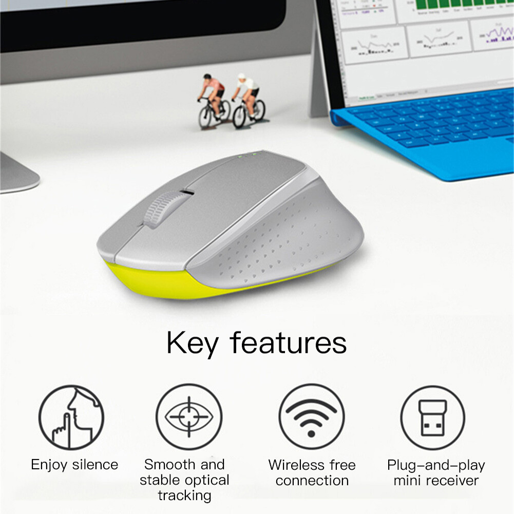 Logitech chuột không dây m330 chuột bánh xe hai chiều 3 nút 1000 dpi 2.4ghz cho máy vi tính máy tính xách tay chuột chơi game