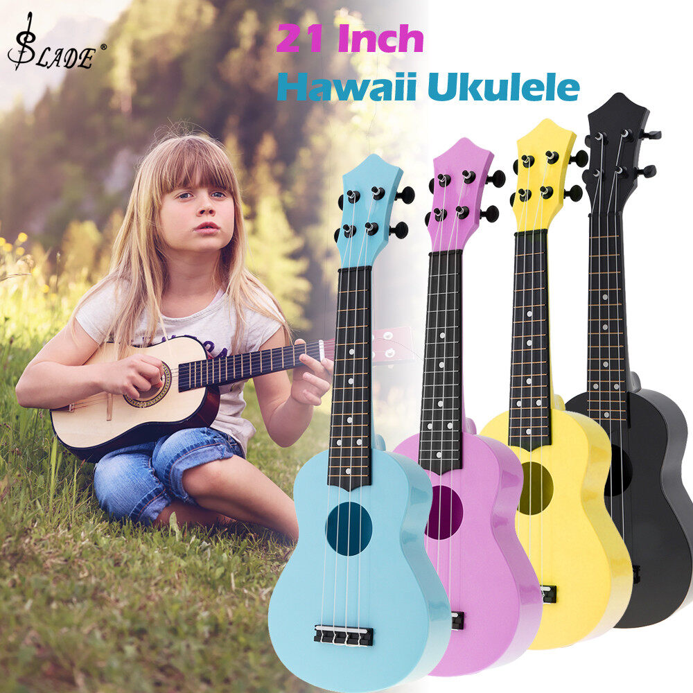 SLADE Đàn Ukulele Mộc 21 Inch Soprano Đầy Màu Sắc Đàn Ghita Hawaii 4 Dây, Dành Cho Trẻ Em Và Người Mới Bắt Đầu