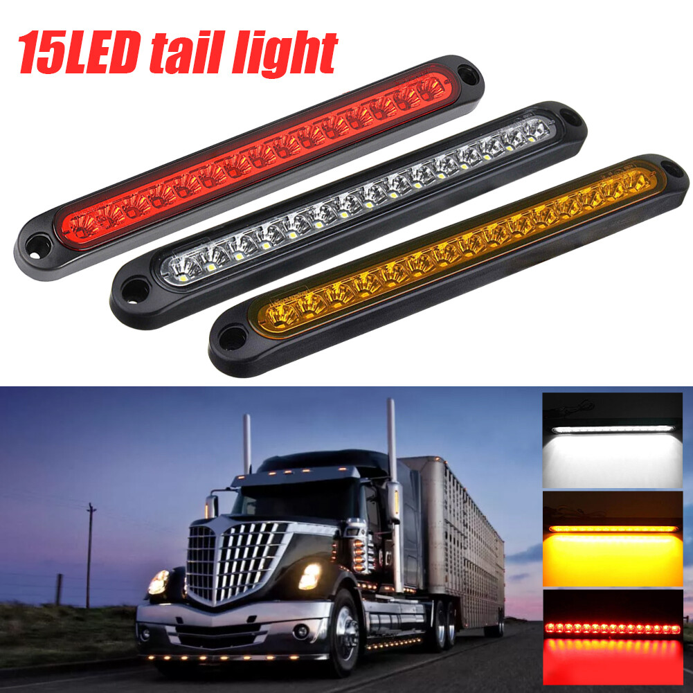 Thanh đèn xe hơi 15led thông dụng đèn phanh thứ ba màu đỏ 12v đèn hậu đèn cảnh báo dừng tín hiệu rẽ đánh dấu bên hông gắn cao