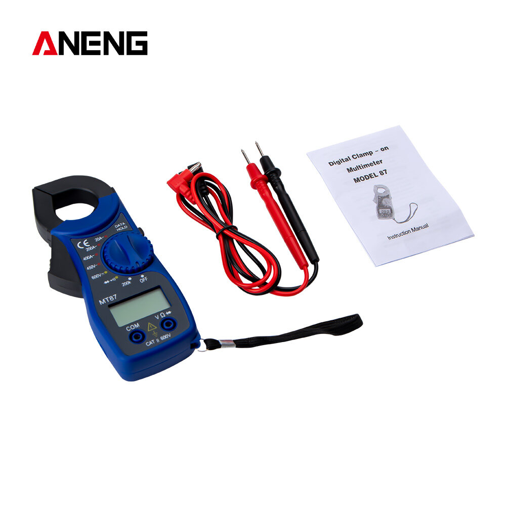 ANENG Đồng Hồ Kẹp Kỹ Thuật Số MT87 Vạn Năng, Vôn Kế Ampe Kế AC/DC, Đồng Hồ Kẹp Đa Kiểm Tra Điện Trở LCD