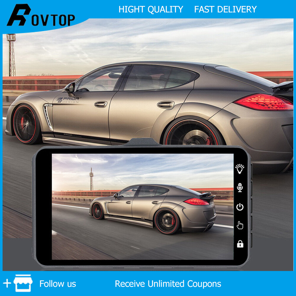 Rovtop Latest Touch Screen 4.0 inch HD 1080P Car Recorder Camera Dual