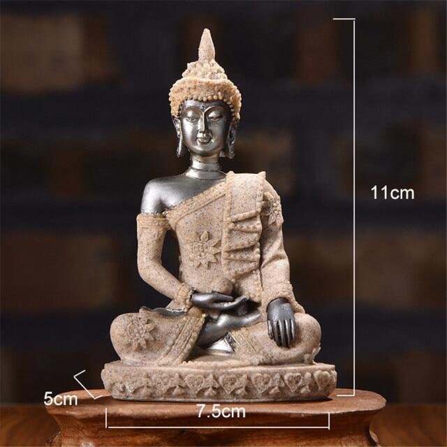 Đá Sa Thạch Mini 11Cm Tượng Phật Ngồi Nhỏ Sáng Tạo Đồ Đạc Trong Nhà Phòng Khách Tượng Phật Đông Nam Á