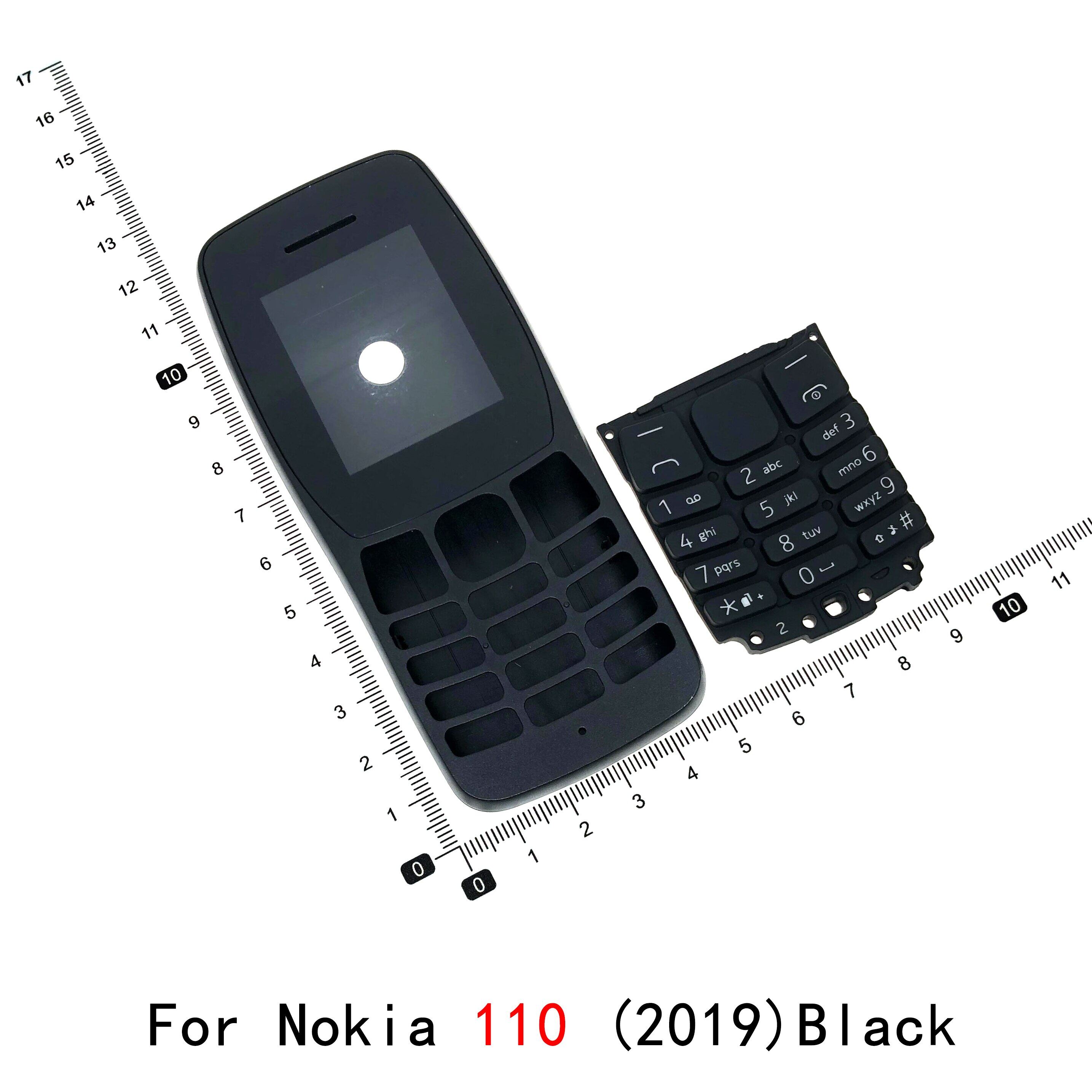 Vỏ mới 2020 cho nokia 110 125 150 215 220 4g vỏ khung mặt trước vỏ ốp lưng nắp cửa pin bàn phím