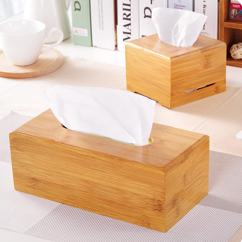 Hộp đựng khăn giấy bằng tre cho gia đình văn phòng hộp đựng khăn giấy bằng gỗ để bàn hộp đựng khăn ăn khách sạn hộp đựng khăn giấy để bàn