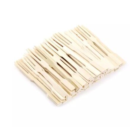 Nĩa gỗ 80 cái - nĩa bằng gỗ tre dùng một lần