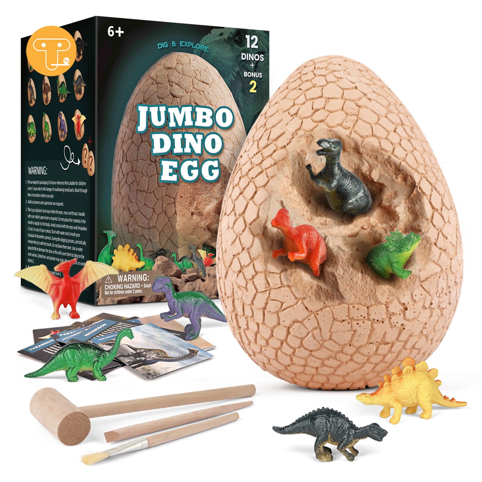 Monkey fun bộ dụng cụ đào trứng khủng long trứng khủng long khổng lồ với 12 đồ chơi khủng long khác nhau cho trẻ em quà tặng khoa học giáo dục cổ sinh vật học khảo cổ học