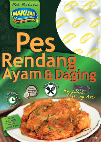Makmah Rendang Ayam Daging Resipi Sentuhan Minang Asli 150g Pengubat Rindu Masakan Ibu Segera Mudah Cepat Lazada