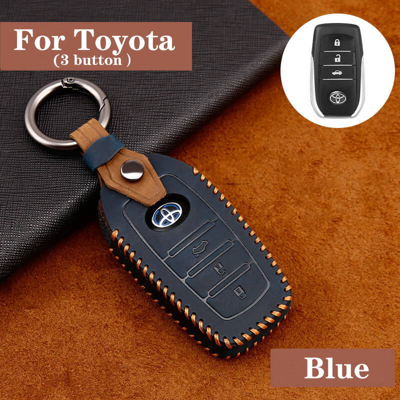 Vỏ bọc bảo vệ chìa khóa xe hơi bằng da cho toyota camry hybrid fortuner revo móc chìa khóa (fmw07 )