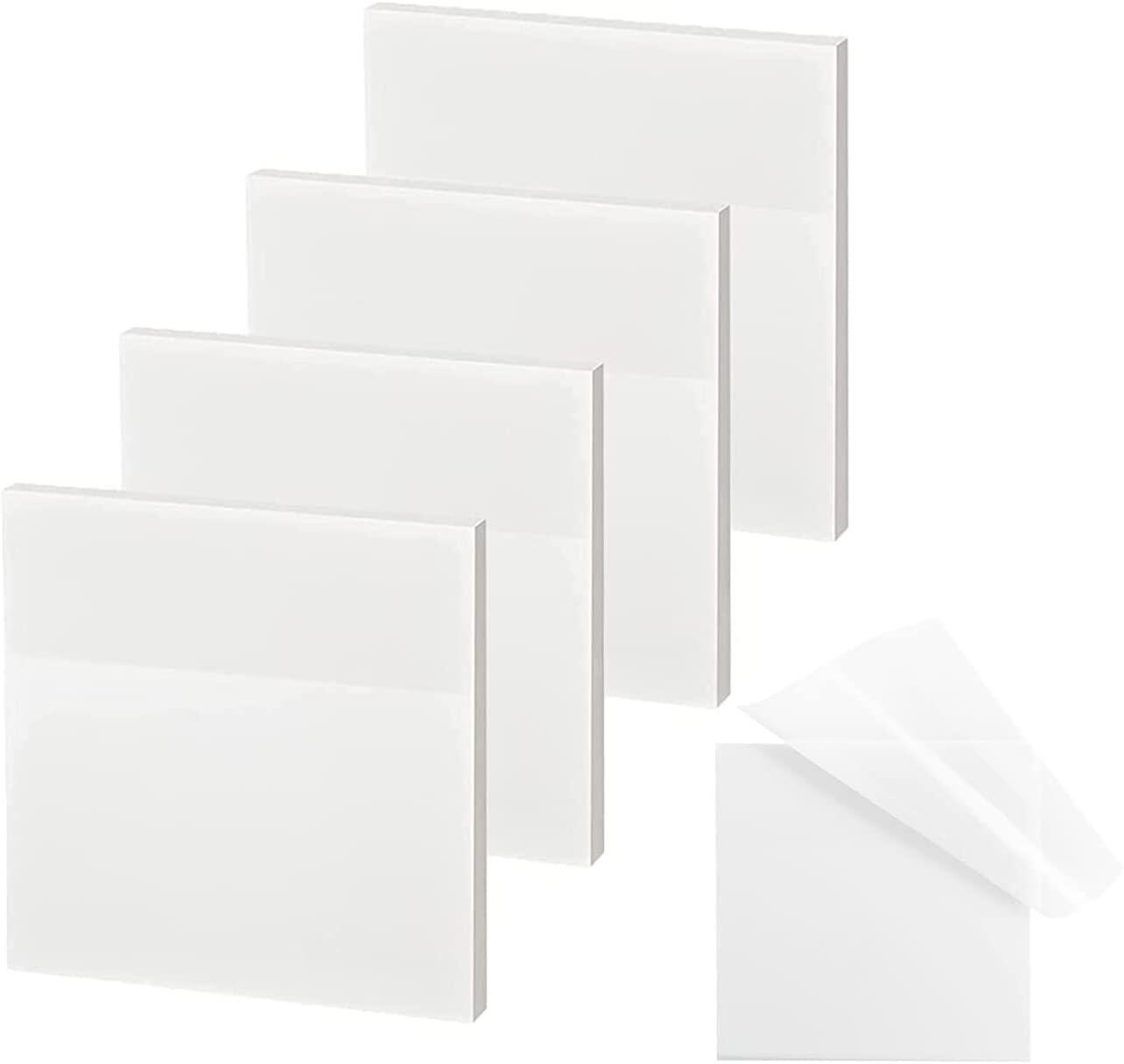 4Pcs Transparent Posted It Sticky Note Pads Notepads Posits Papeleria Journal School Stationery Office Supplies 50 Sheets/Copy