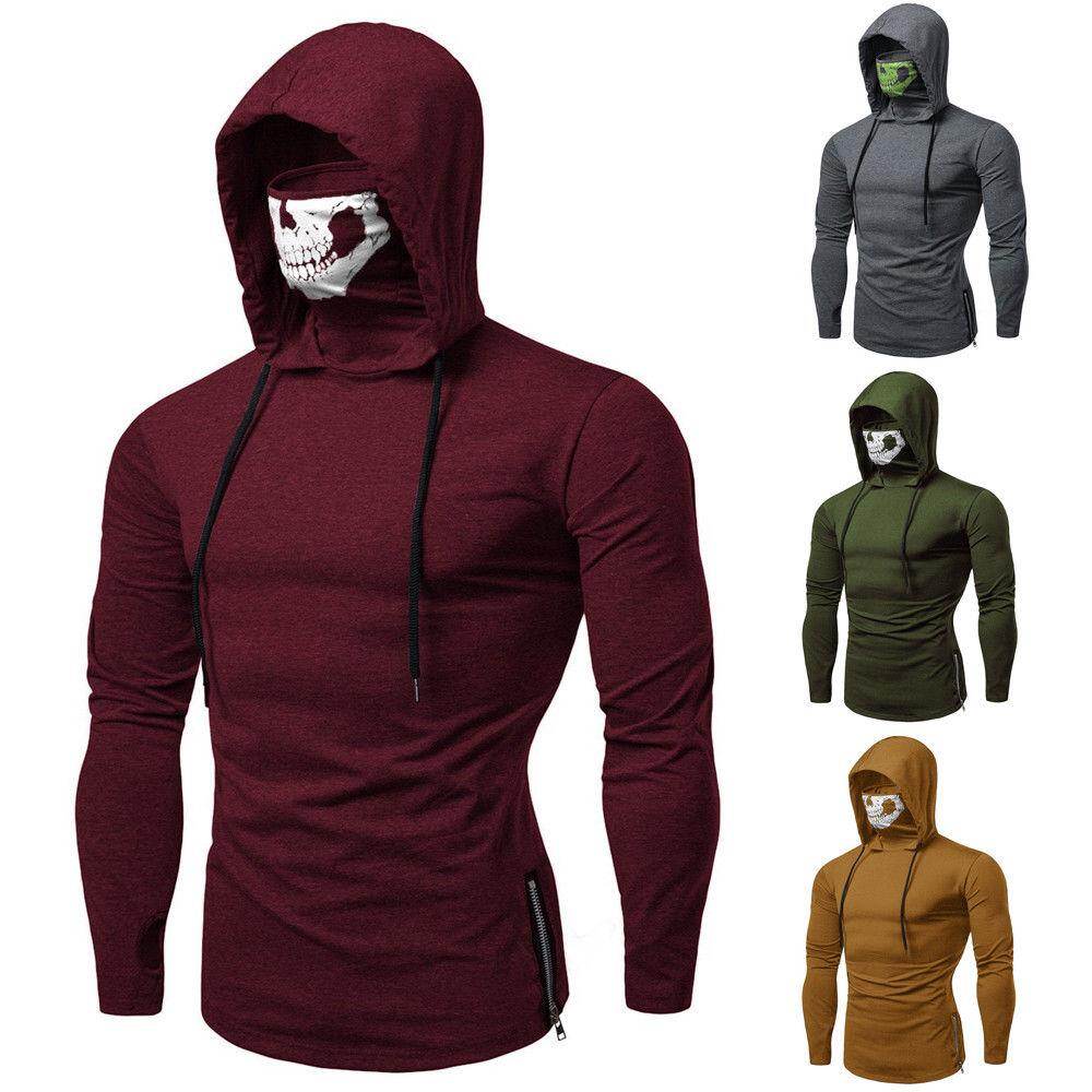 Áo Hoodie Thời Trang Happybuyner Cho Nam Áo Hoodie Tập Gym Mỏng Áo Hoodie Dài Tay Có Mũ Và Đầu Lâu Áo Thể Thao