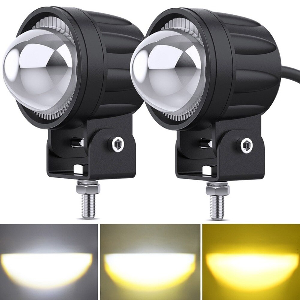 Thanh đèn led chiếu điểm siêu sáng đèn làm việc đèn pha led xe máy màu vàng trắng 12v 24v cho xe tải địa hình đèn sương mù lái xe ô tô