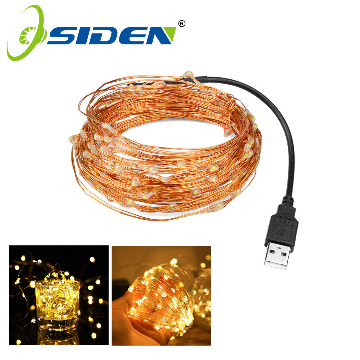 Dây Đèn Led 2M 5M 10M Đèn Vòng Hoa Thần Tiên Dây Đồng Hoạt Động Bằng USB Đèn Ngoài Trời Giáng Sinh, Dây Xích Trang Trí Tiệc Cưới