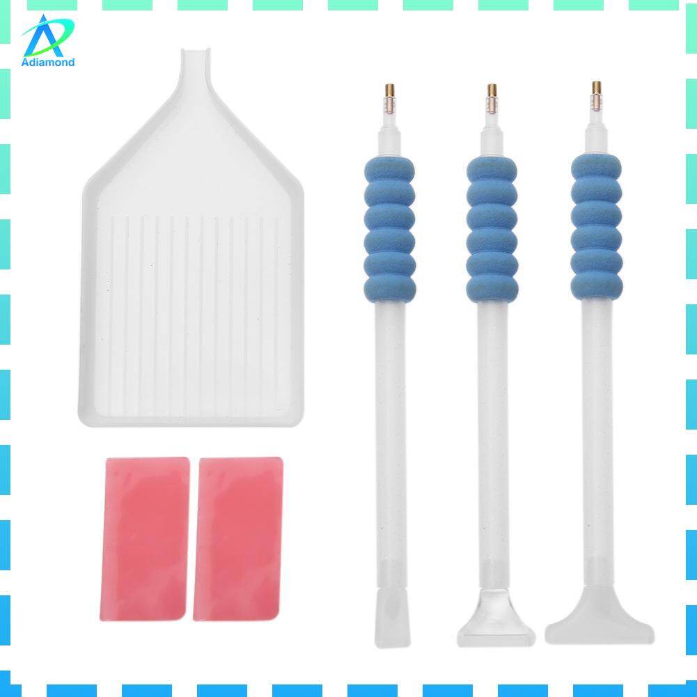 Bộ dụng cụ bút khoan điểm thêu chữ thập tranh kim cương tự làm 5d