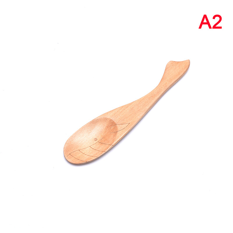 CHILD Cute Animal Wooden Spoons for Children Kids Tableware Feeding Spoon Kitchen Tool