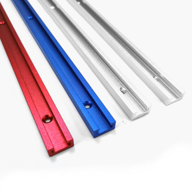 400mm Length T-track T-slot Miter Track Jig T Screw Fixture Slot 19x9.5mm M8 Nut Track Clamp Set for Table Saw Router Table Woodworking Tool