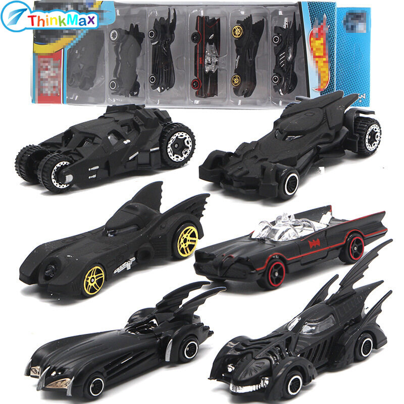 THINKMAX 6PCS Sset Batmobile Alloy Car Model Toy Vehicle Combination