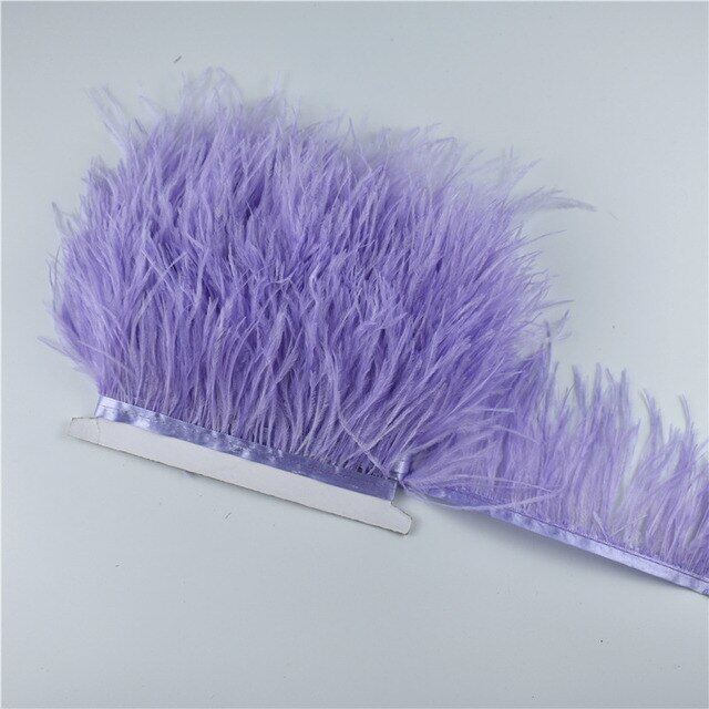 1m 5M 10 MÉT 8-10cm Hoàng Gia Màu Xanh Đà Điểu Trims Ribbon tua Trắng lông đà điểu cho ruy băng thủ công cho váy DIY chùm