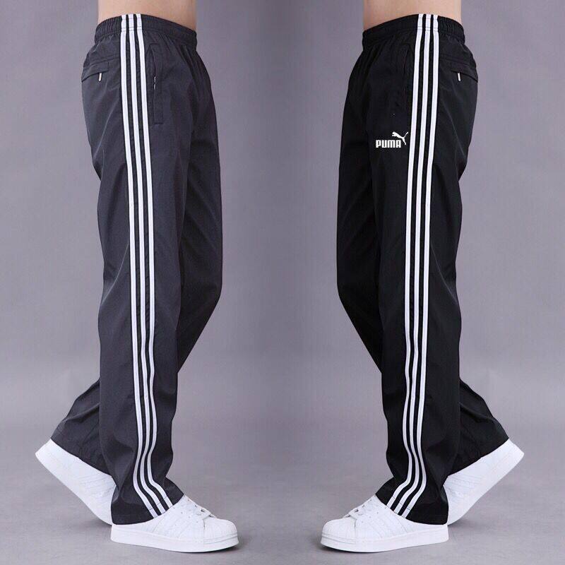 Quick-drying breathable thin section men's pants monolayer polyester slacks loose sliding surface through the screen work trousers