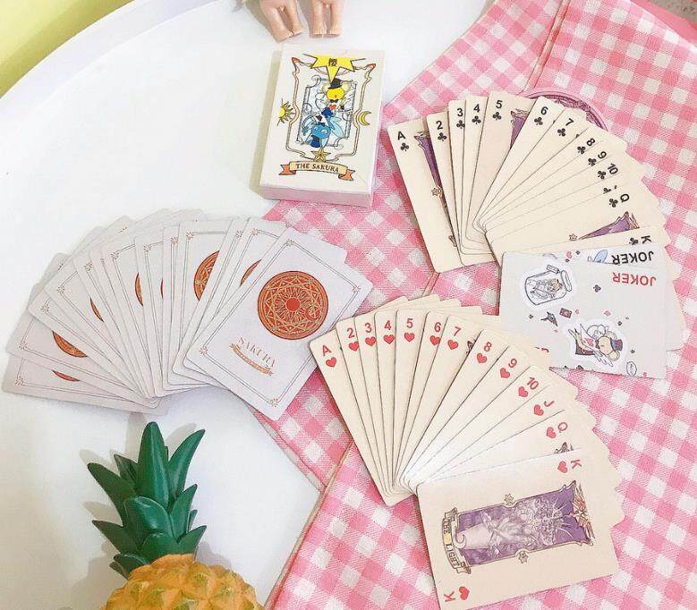 54 Tờ Hộp Thẻ Bài Anime Dễ Thương Captor Sakura Poker Card Bộ Sưu Tập Nhân