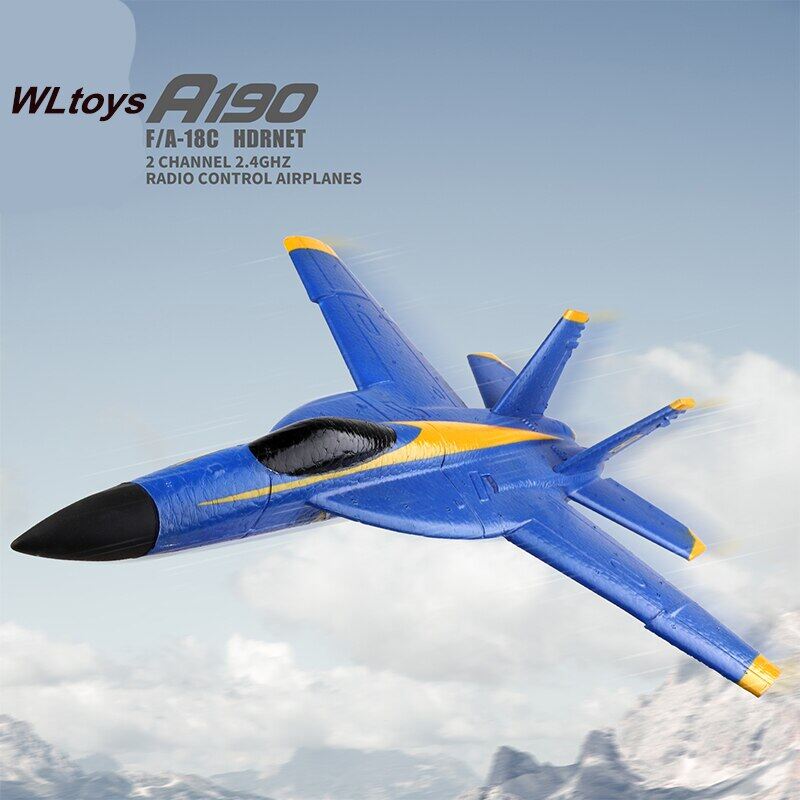 Wltoys máy bay điều khiển từ xa xk a190 p530 f-18 máy bay điều khiển vô tuyến f/a-18c 2 kênh 2.4ghz máy bay không người lái 6 trục máy bay điều khiển từ xa tàu lượn