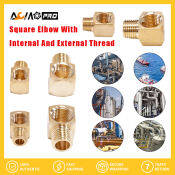 AumoPro 90° Brass Pipe Elbow Fitting Connector