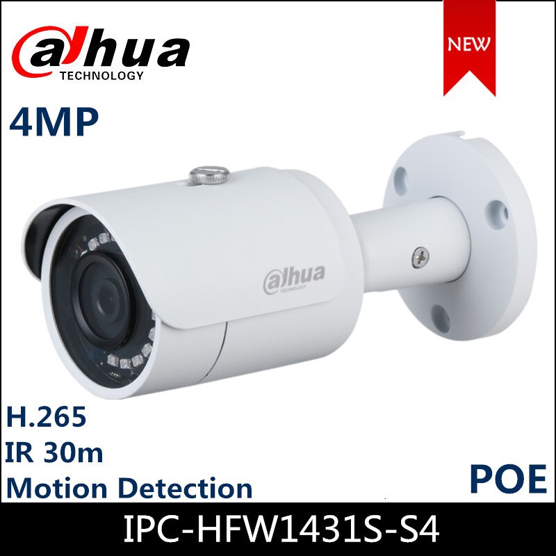 Dahua-cámara IP de 4MP, nueva entrada, IPC-HFW1431S, S4 IR, 30m, focal fija, tipo bala, Netwok, POE, H.265 ราคา 4,497 บาท*ส่งฟรี