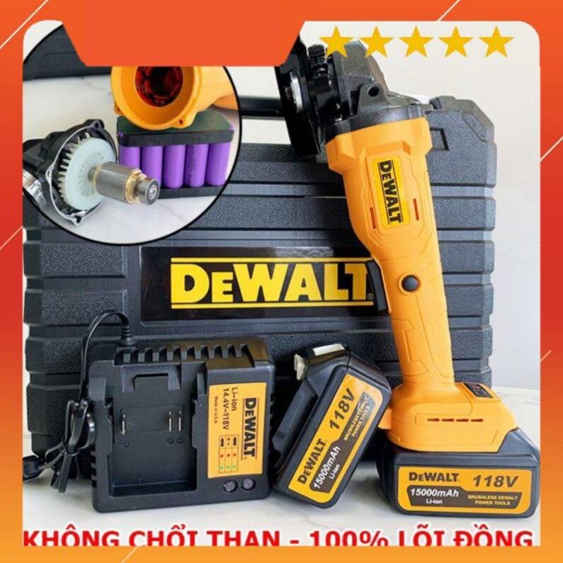 Máy mài pin DEWALT 118V 2 PIN không chổi than, Lõi Đồng - Máy mài Góc, Máy Cắt