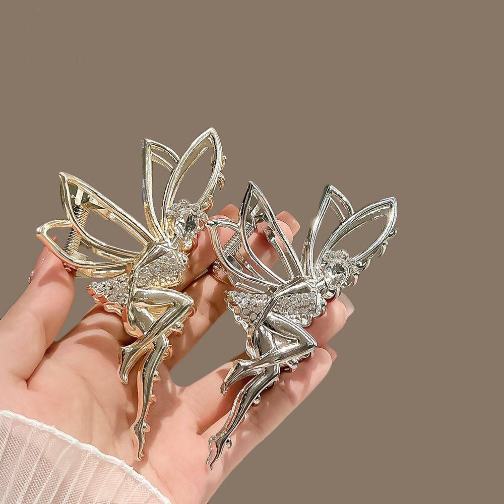 Kwxrwy kẹp tóc nữ cổ điển chất lượng cao kẹp tóc nữ đính kim cương cá tính thanh lịch kẹp tóc kẹp tóc cánh bướm phụ kiện tóc kẹp tóc cài tóc phong cách hàn quốc