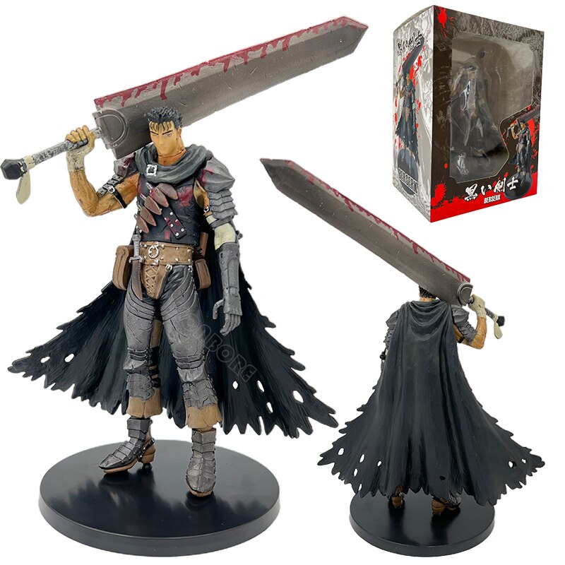 21Cm Berserk Guts hình anime Berserk Guts L Mô hình nhân vật Berserk Đen Kiếm Sĩ Bức Tượng mô hình s