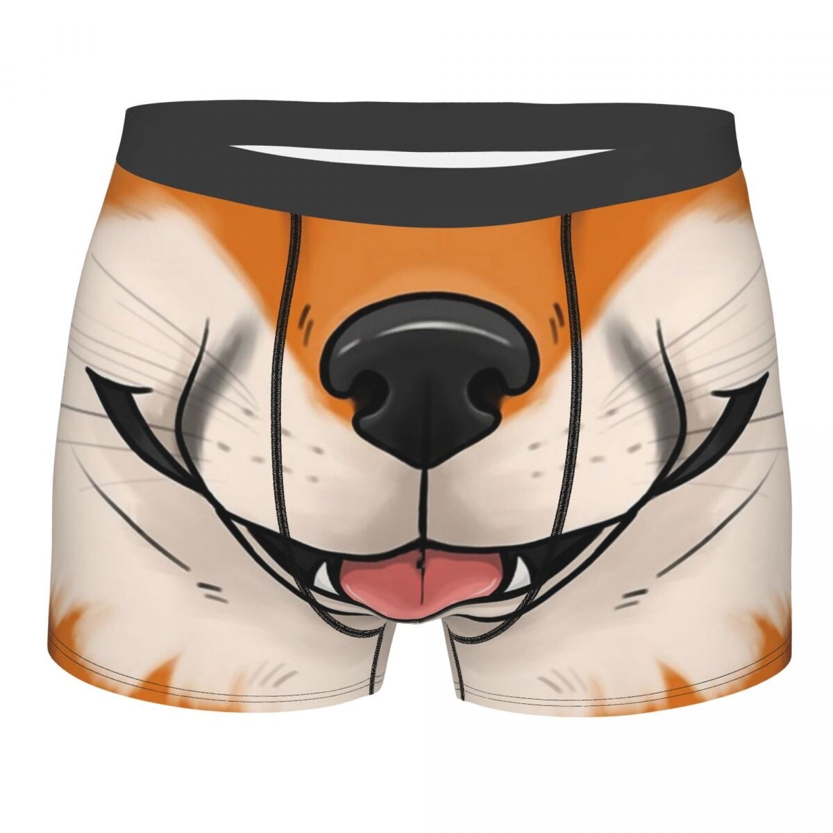 {hot} Men Boxer Shorts Panties Fox Breathable Underwear Homme Printed Plus Size Underpants
