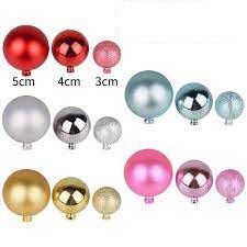 Phụ Kiện Bánh Sinh Nhật Bánh Kem - Set 3 Bi Nhựa Trang Trí Bánh