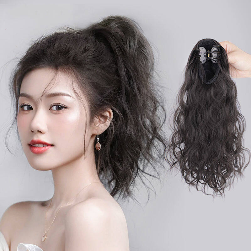 Tóc đuôi ngựa xoăn cho nữ tóc nối kẹp càng cua nâng cấp tóc giả tổng hợp xoăn đuôi ngựa