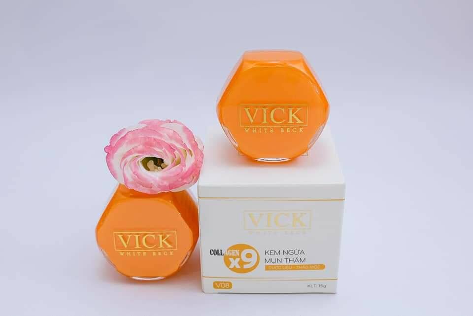 Kem Vick White Beck Collagen X9 Ngừa Mụn Thâm 15G - V08