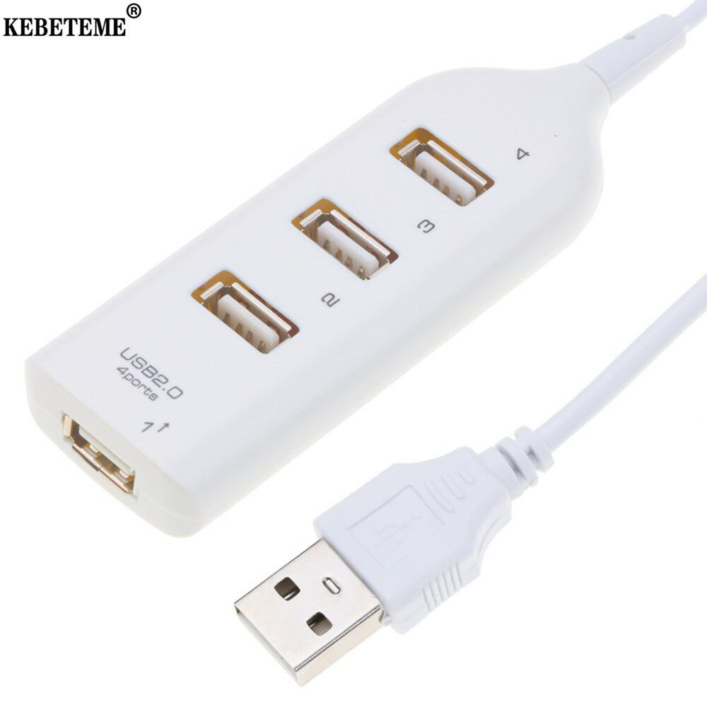 KEBETEME Bộ Chuyển Đổi USB 4 Cổng Tốc Độ Cao Bộ Chia Mở Rộng Đa Cổng USB 2.0 Thông Minh Mini Cho Máy Tính Xách Tay Máy Tính Xách Tay Cho Ổ Cứng Di Động Cho Windows Vista XP 2000 98 FE06