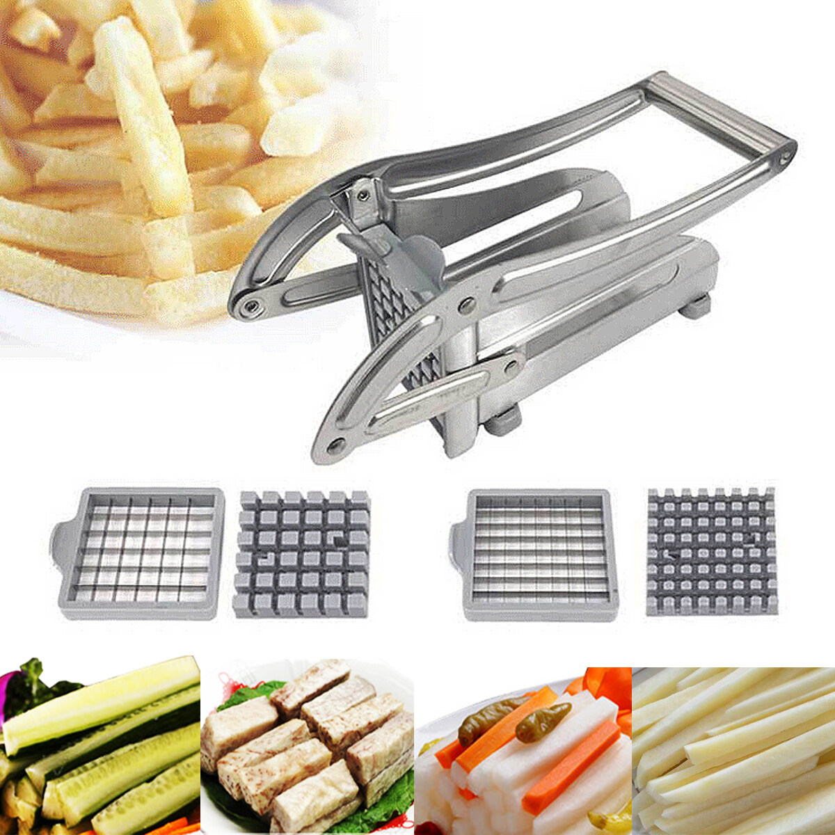Generic Stainless French Fries Slicer Potato Chipper Chopper Maker 2
