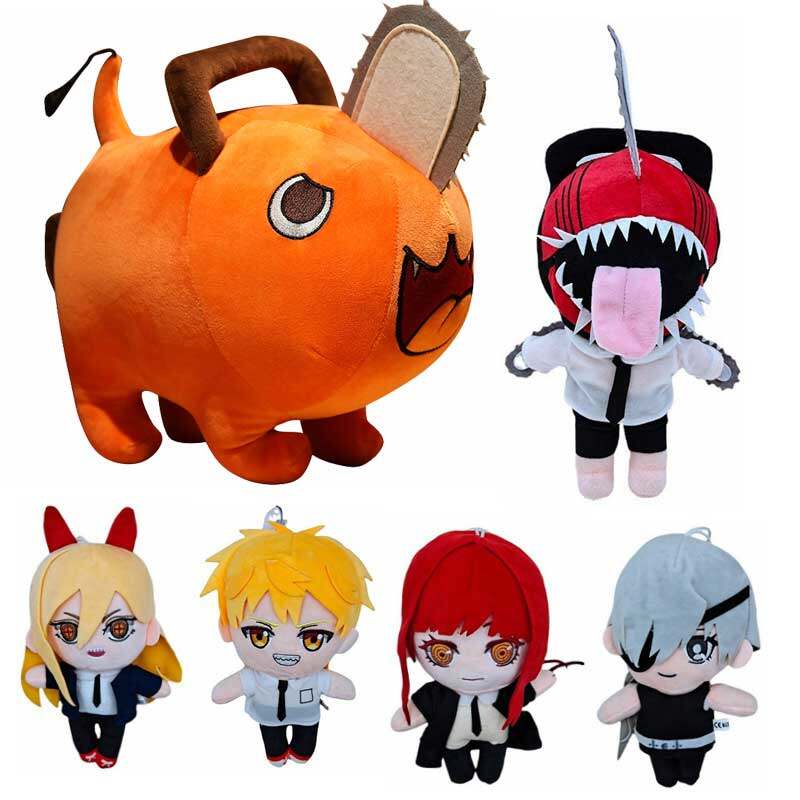 Chainsaw Man Makima Quanxi Denji Power Mitaka Asa Pochita Plush Doll Anime Cartoon Soft Stuffed Toy Christmas Kids Gift