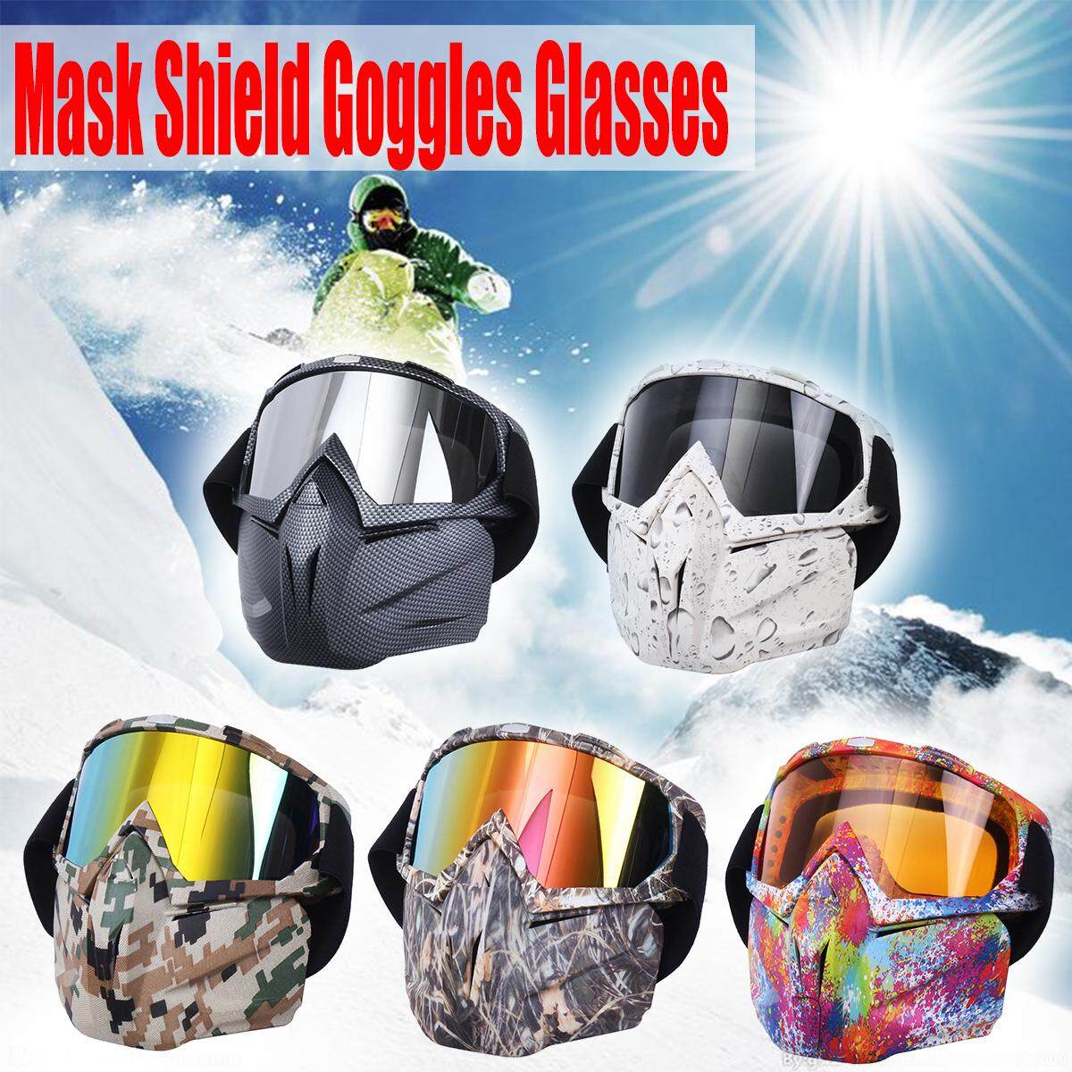 Generic Motorcycle Open Face Shield Skiing Snow Glasses Off Road Dirt