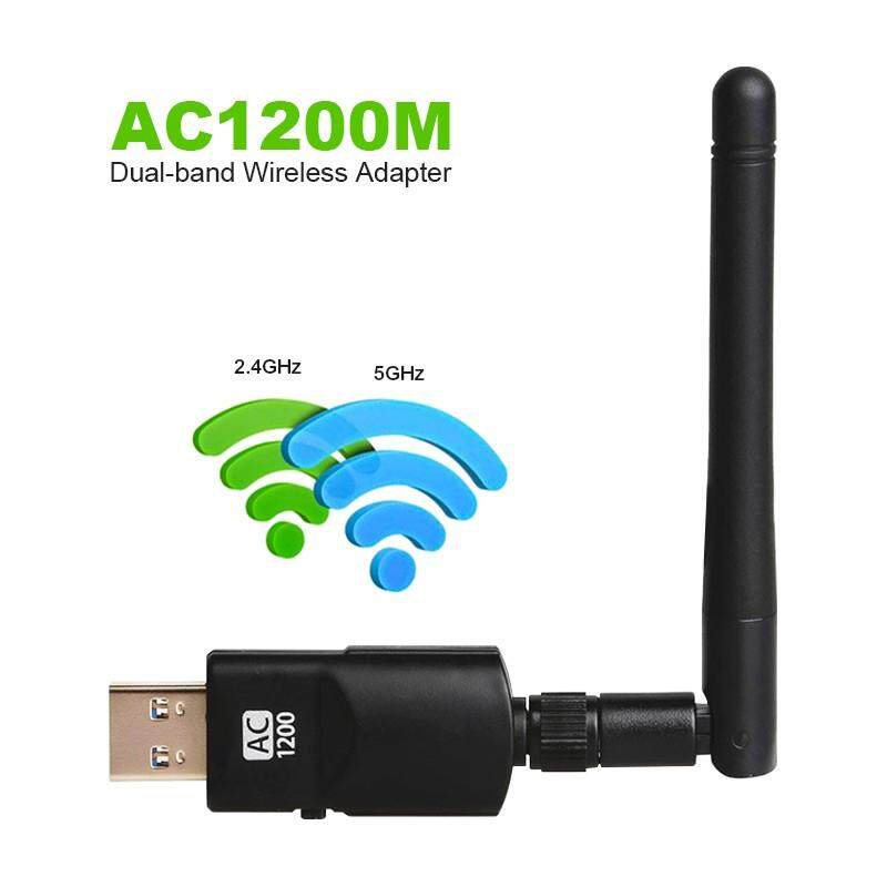 1200 Mbps ไร้สายอะแดปเตอร์ WiFi USB3.0 Dual Band 802.11 acbgn AC เสาอากาศกิกะบิตอินเตอร์เน็ต WiFi SuperSpeed การ์ดสำหรับแล็ปท็อปคอมพิวเตอร์ตั้งโต๊ะ