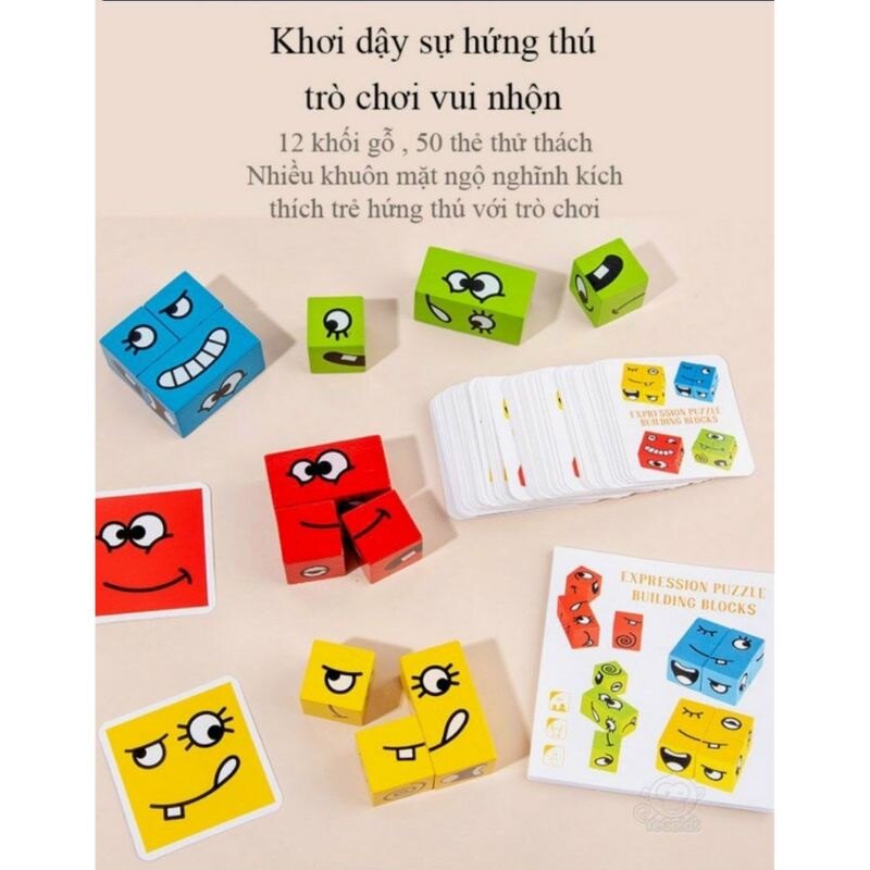 Bộ đồ chơi lego xếp hình biểu cảm gương mặt