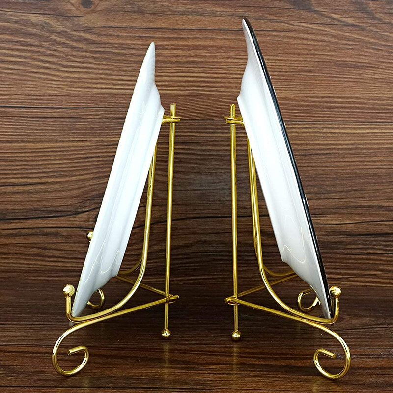 【Miss Lan】giá Đỡ Đĩa Vàng Giá Đỡ Đĩa Sắt Giá Đỡ Tranh Giá Đỡ Đĩa Sắt Rèn Đơn Giản Giá Đỡ Bánh Trà Đế Trưng Bày Huy Chương Thủ Công