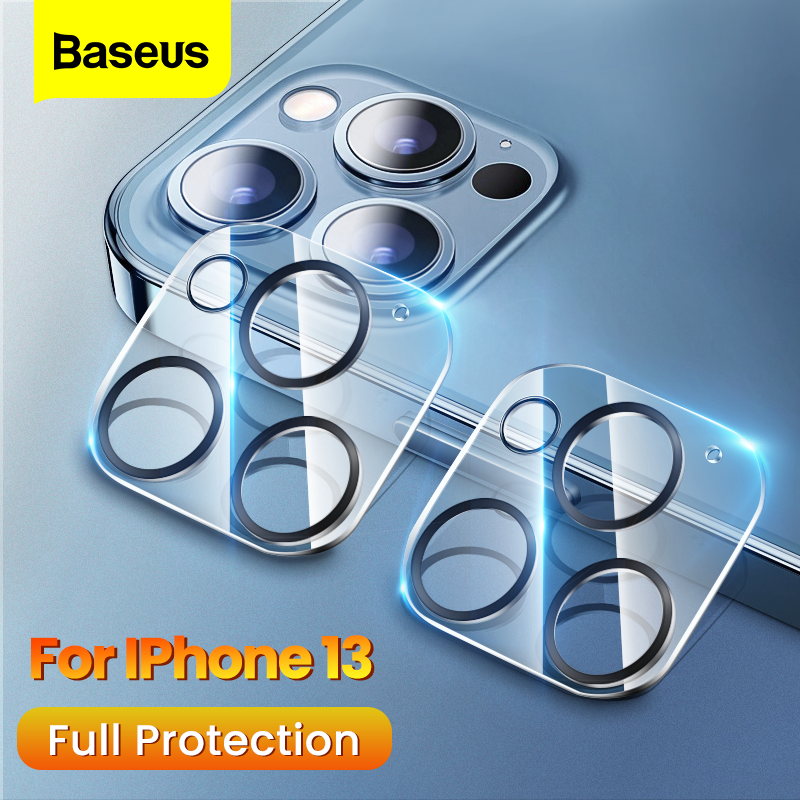 Ống kính máy ảnh mặt sau Baseus 2PCS Kính cường lực 0,3mm Siêu mỏng cho iPhone 13 Pro Max Full Cover Kính bảo vệ máy ảnh