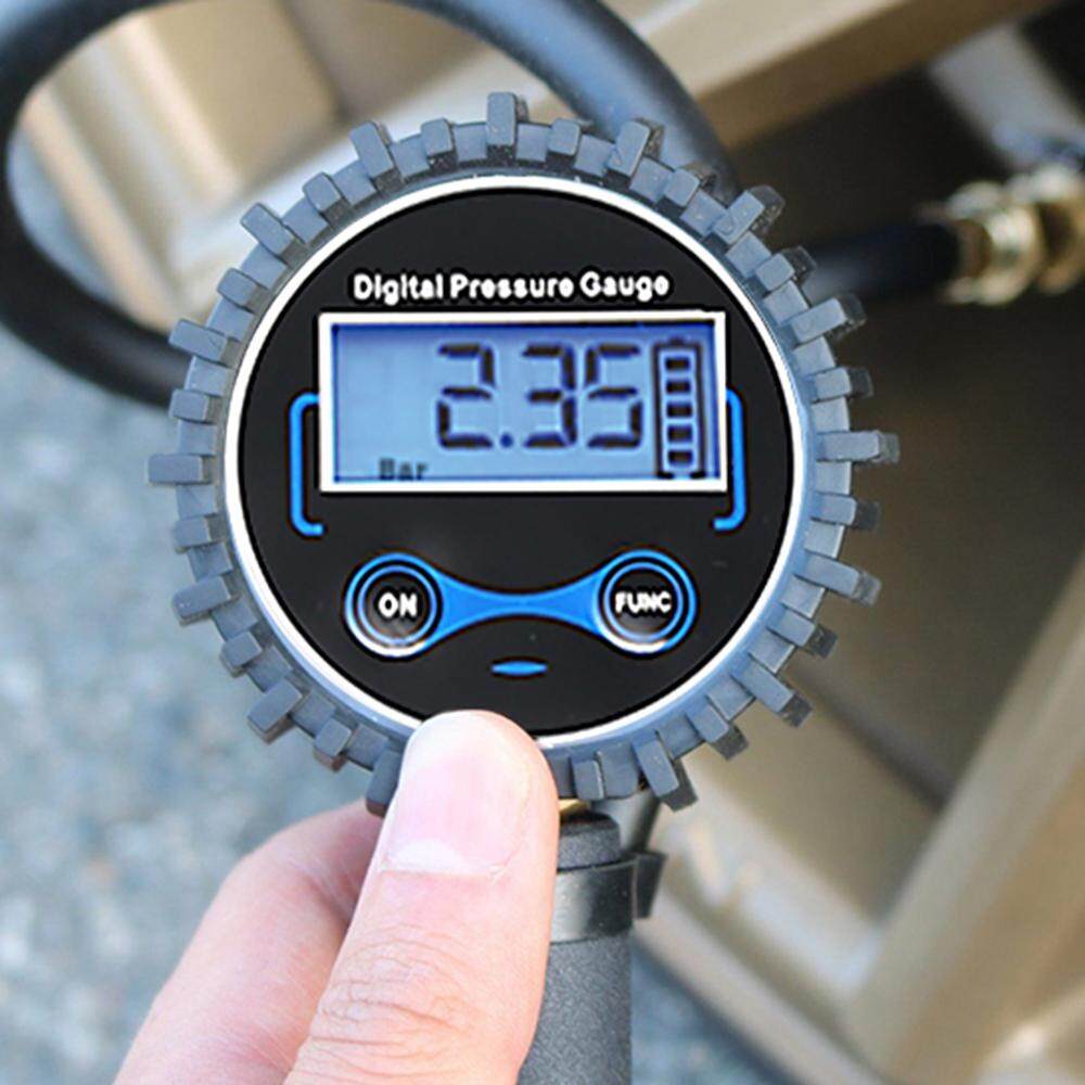 BRISKY จอแสดงผลแอลอีดีมาตรวัดลมยางความดันยางเกจวัดความดันสำหรับรถยนต์จักรยานยนต์จักรยาน