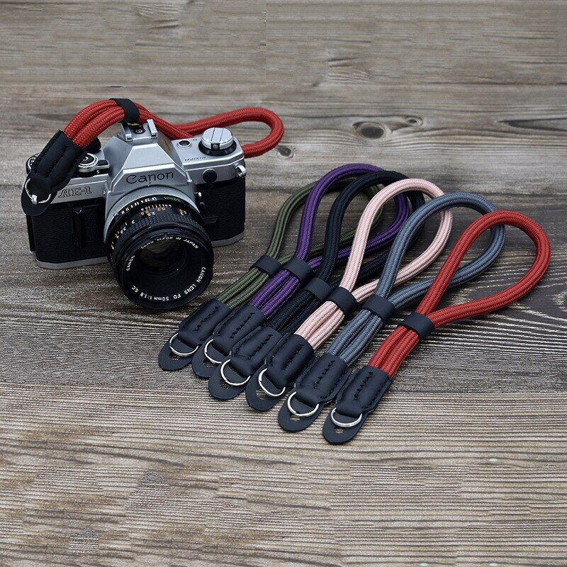 Nylon máy ảnh cổ máy ảnh kỹ thuật số cổ tay kẹp dây đeo dây bện đeo cổ tay cho Canon Sony Leica SLR kỹ thuật số đai đeo máy ảnh