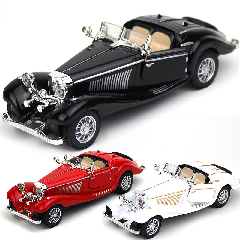 LH 1:28 Hợp kim Racing Mô hình cổ điển Vintage Vintage Vintage Xe kéo lại Xe sắt Đồ chơi trẻ em Bộ sưu tập