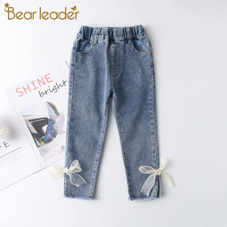 Bear Leader Girls' Bowtie Jeans: Stylish Denim Pants for Ages 3-7