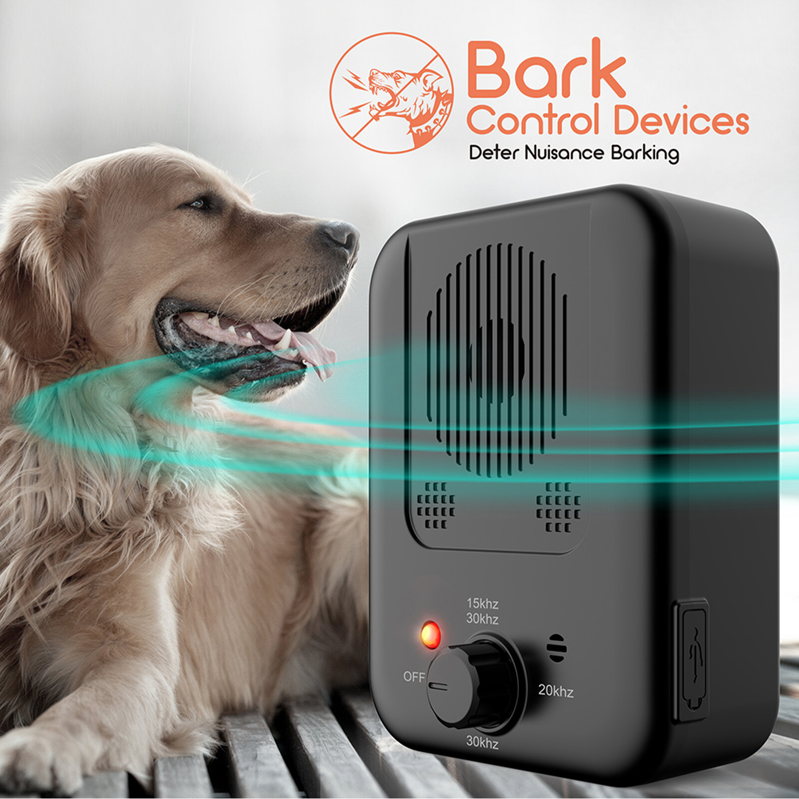 Thiết bị chống sủa k4 dog bark điều khiển hành vi đào tạo không thấm nước có thể sạc lại công cụ, thích hợp cho chó nhỏ cỡ lớn phạm vi điều khiển 10m đèn led báo hiệu hệ thống ngăn chặn trong nhà và ngoài trời