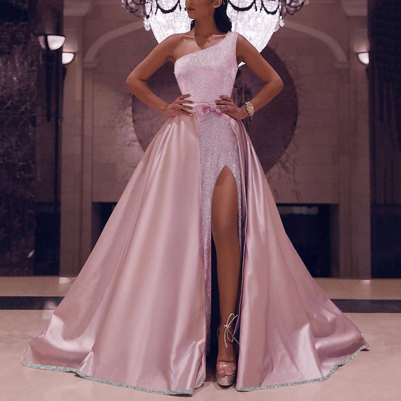 Shop Blush Pink Long Formal Dress with 