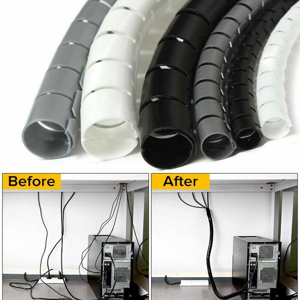Dụng cụ sắp xếp xoắn ốc linh hoạt dụng cụ bảo vệ dây bảo vệ dây cáp quản lý gọn gàng, ống bọc bảo vệ dây cáp xoắn ốc 16mm * 2m ống bọc bảo vệ dây cáp
